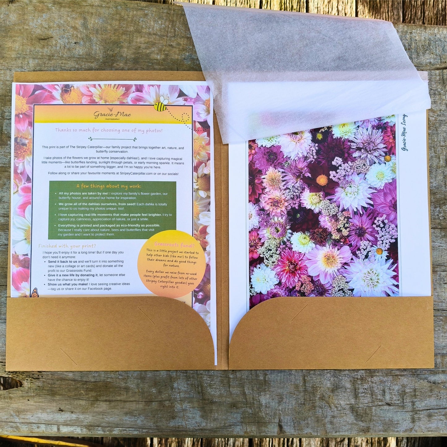 Purple Delight flatlay art print by Gracie-Mae – available in A4, A3, A2