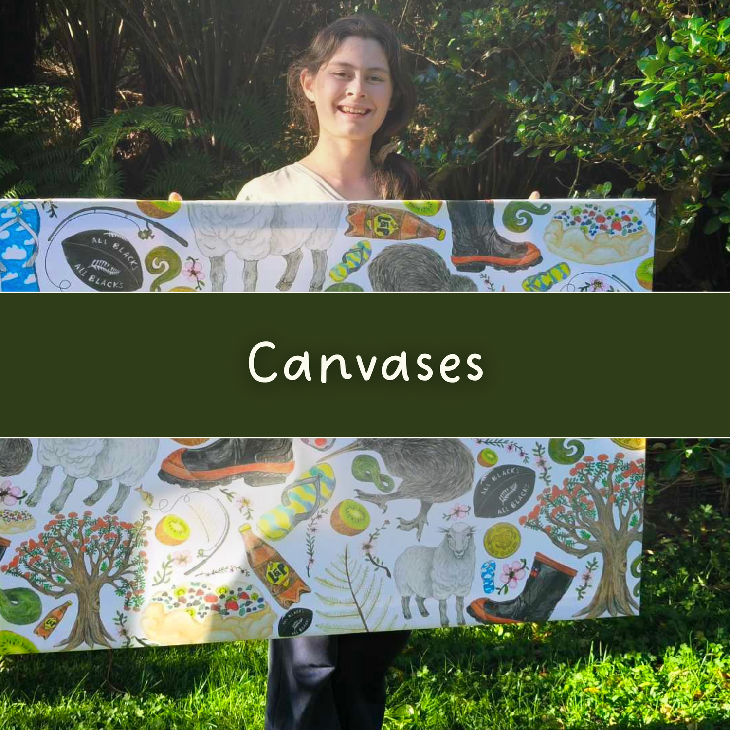 Kiwiana Canvases