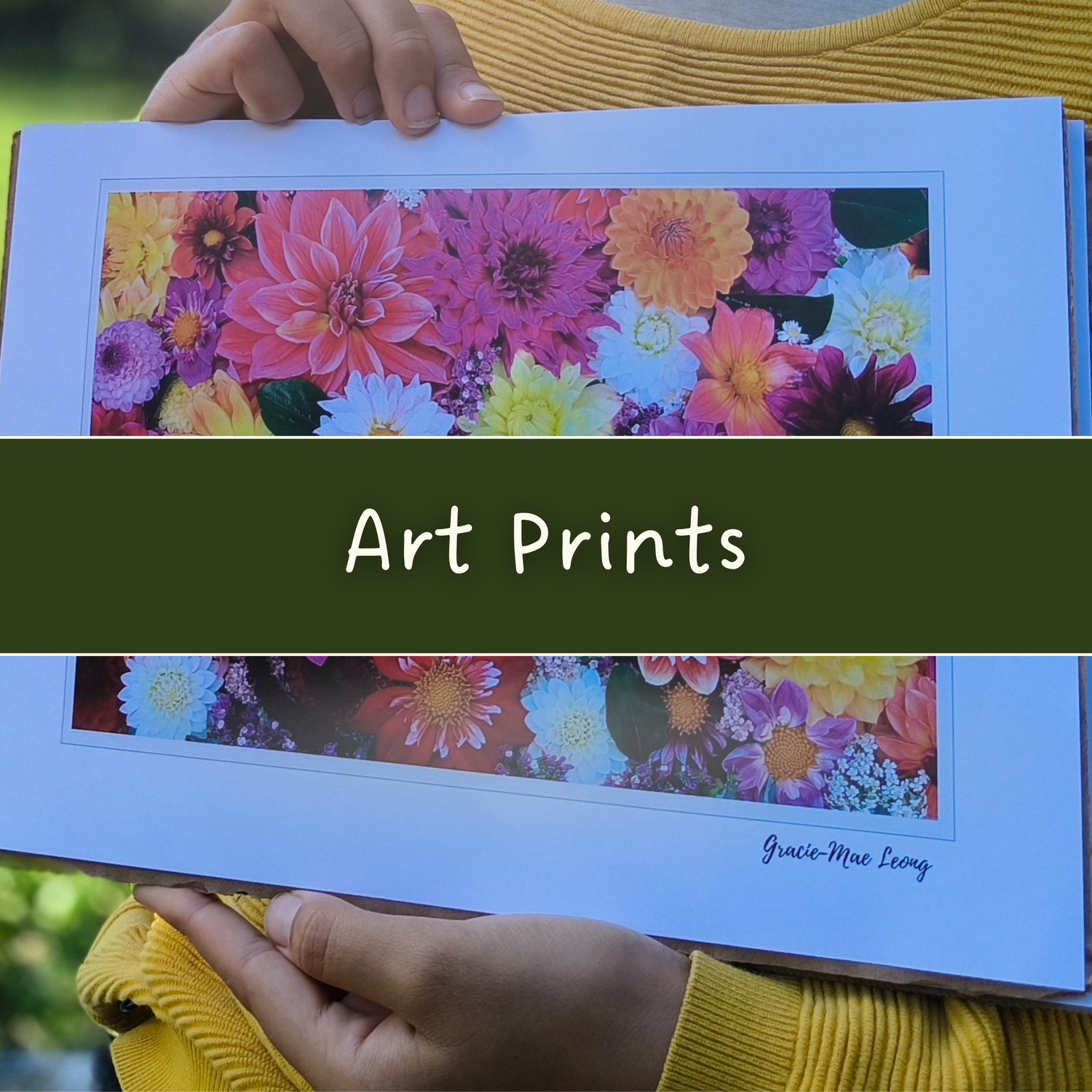 Dahlia Flatlay Art Prints