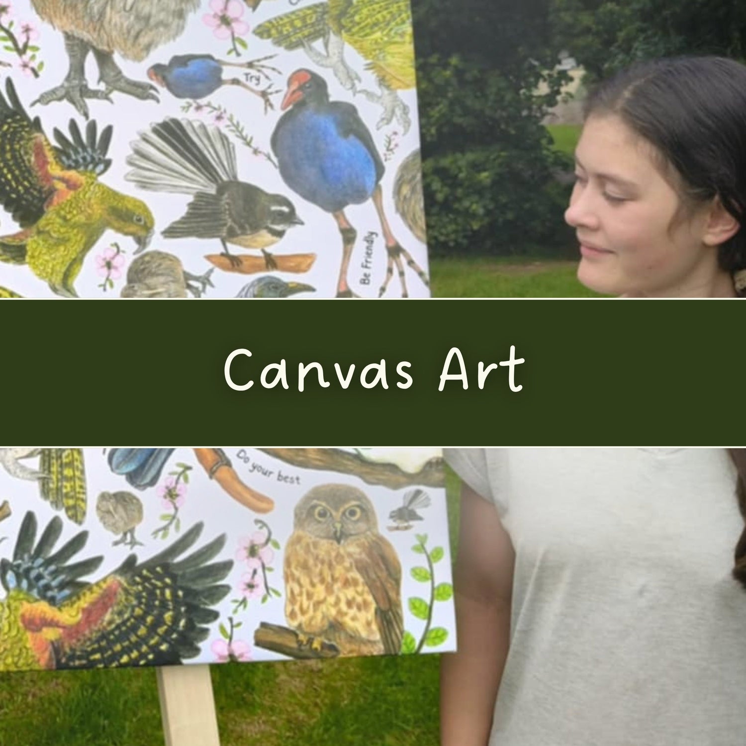 Large canvas wall art by Milly and Gracie-Mae, featuring butterflies and nature themes