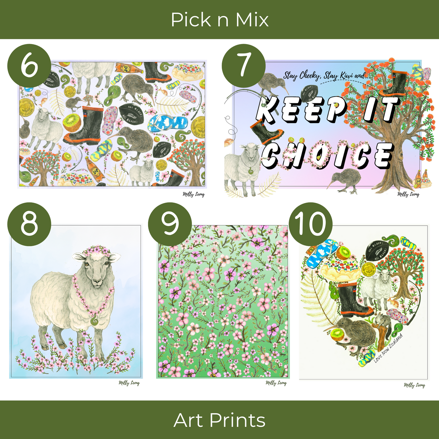 Milly’s Pick n Mix Art Prints – Set of 3 or 5