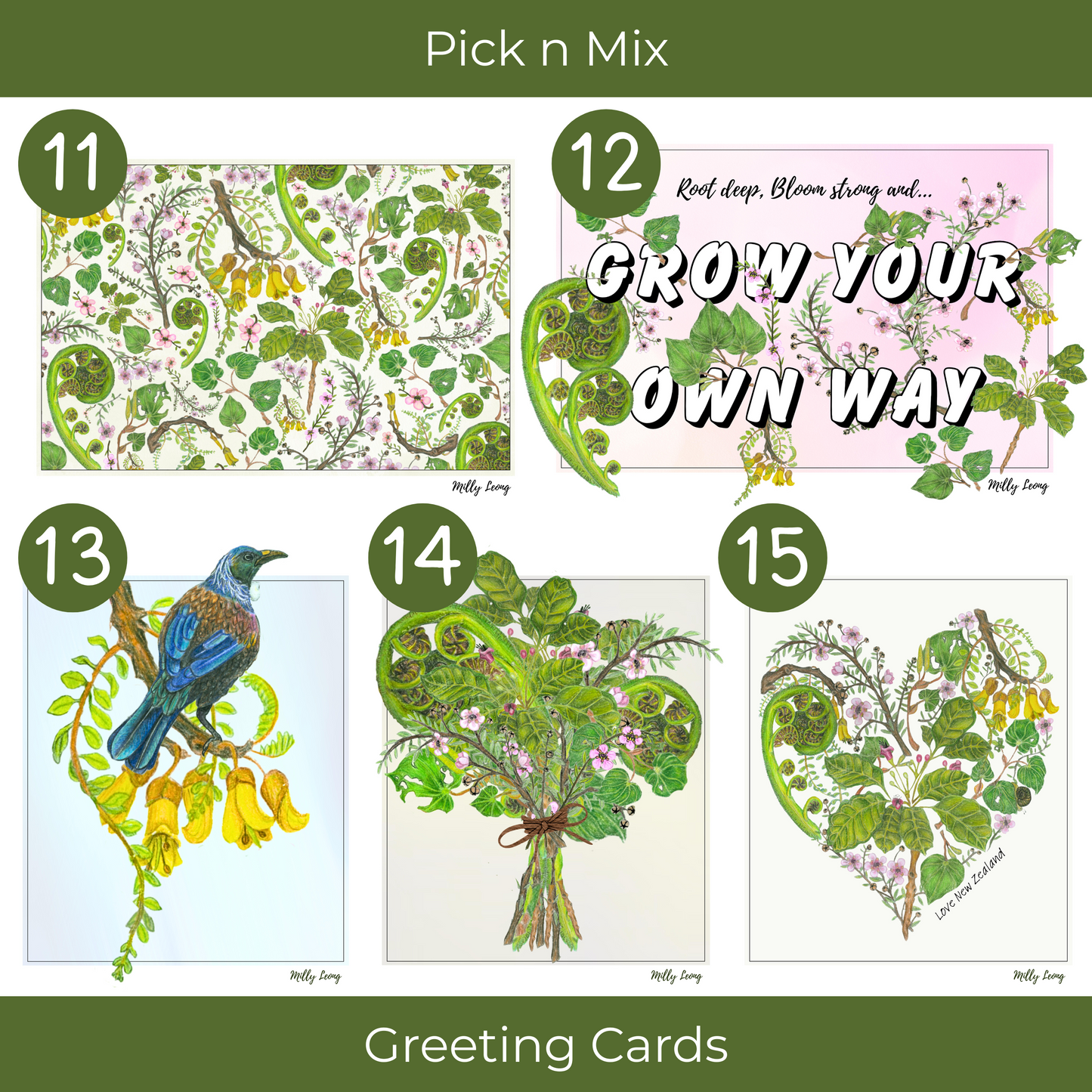 Milly’s Pick n Mix Greeting Cards – Set of 3 or 5