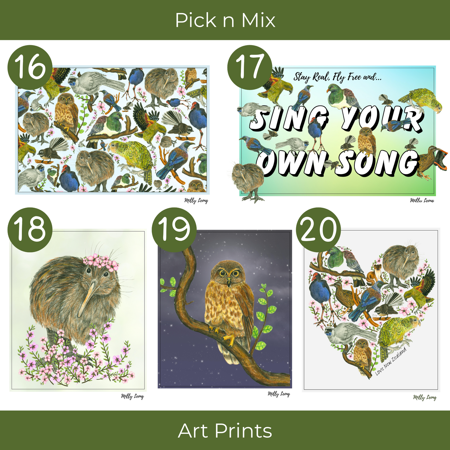 Milly’s Pick n Mix Art Prints – Set of 3 or 5