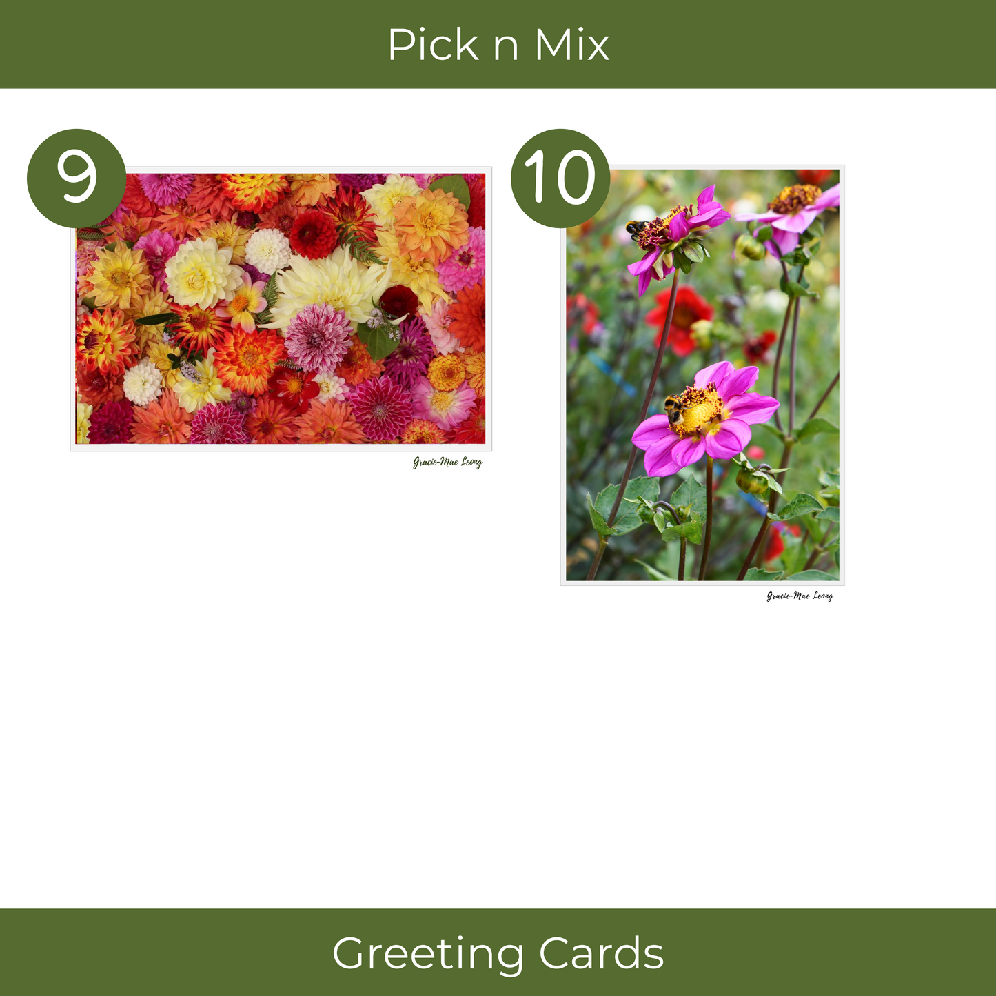 Gracie-Mae's Pick n Mix Greeting Cards – Set of 3 or 5