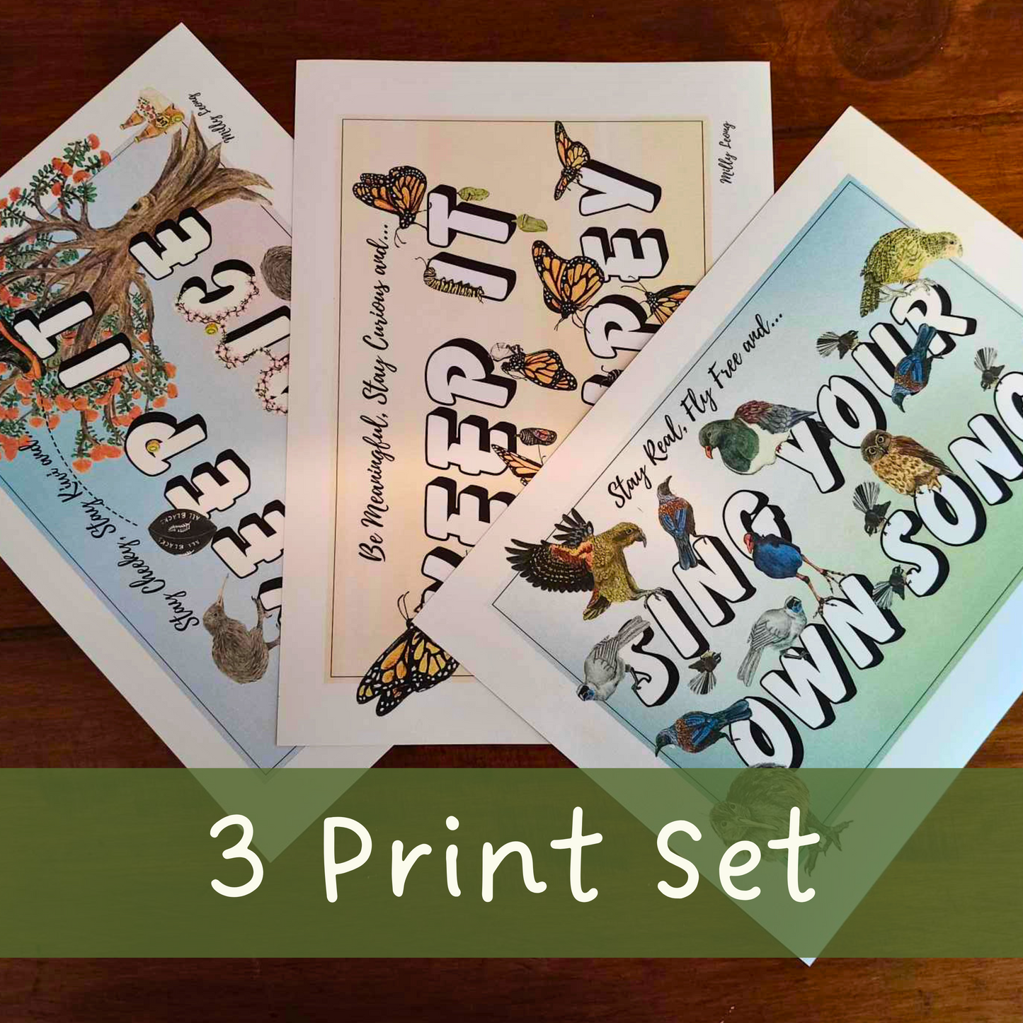 Colour & Joy Art Print Set – by Milly (Set of 3)
