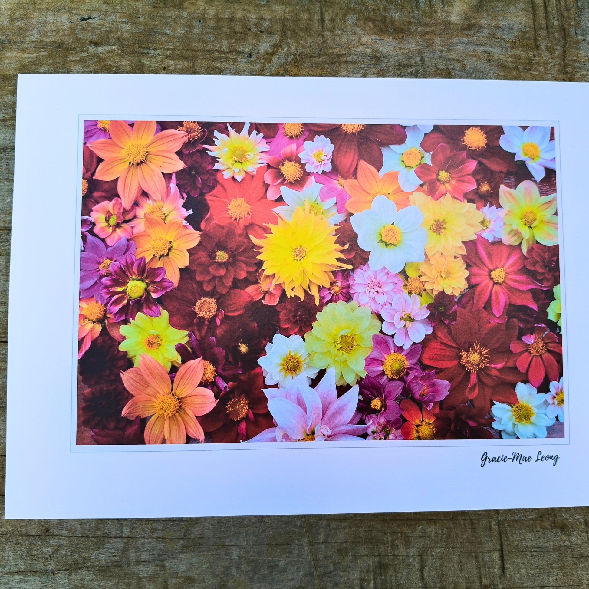 All The Single Dahlias flatlay photography by Gracie-Mae Photography.