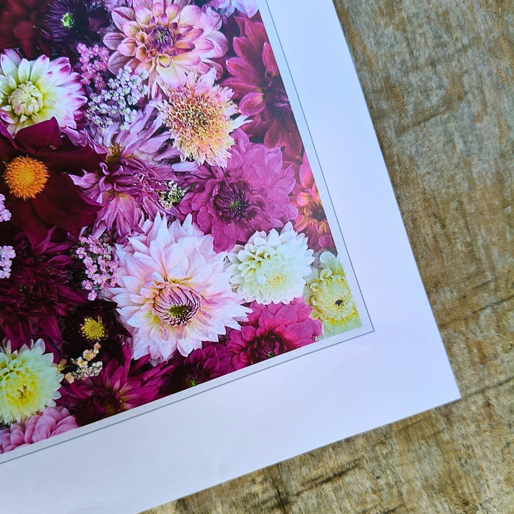 Purple Delight flatlay art print by Gracie-Mae – available in A4, A3, A2