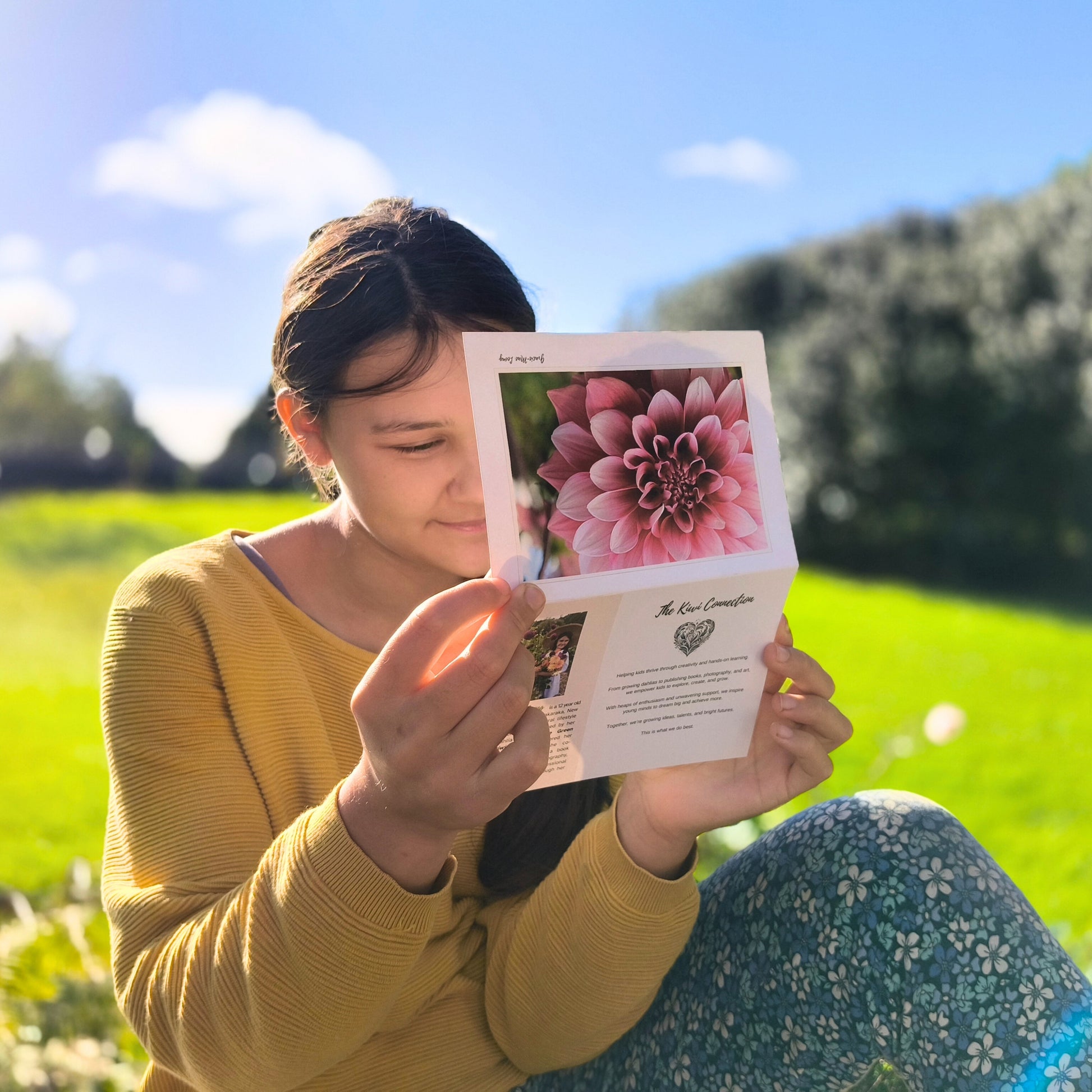 Greeting card featuring garden scene photography by Gracie-Mae – blank inside
